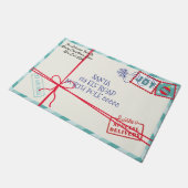 パーソナライズパーセルサンタレタークリスマス ドアマット (アングル)