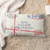 パーソナライズパーセルサンタレタークリスマス ランバークッション (ブランケット)