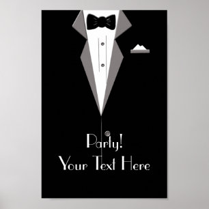 パーソナライズパーティーポスターTuxedo Art ポスター