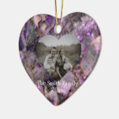 パーソナライズパープルアメジスト石英大理石 セラミックオーナメント (左)