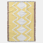 パーソナライズビーチハウスアクアグレージグザグザグザグ スローブランケット (正面縦)
