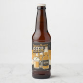 パーソナライズビールボトル泡だらけのマグカップ醸造バー ビールラベル (正面)