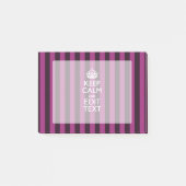 パーソナライズピンクの平静そしてあなたの文字を保って下さい ポストイット (正面)