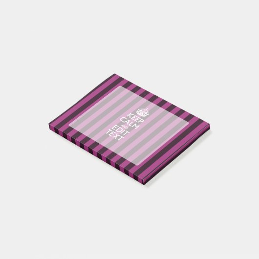 パーソナライズピンクの平静そしてあなたの文字を保って下さい ポストイット (アングル)