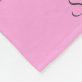 パーソナライズピンク格言ウッドランドスカンジナビア フリースブランケット (角)