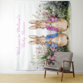 パーソナライズピーターとFLOPSY赤ちゃんシャワーEXTRA LGE タペストリー (インサイチュ)