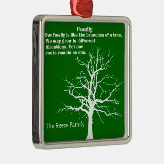 パーソナライズファミリー引用文メタルオーナメント メタルオーナメント (右)