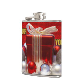 パーソナライズフェスティバルビニール包まれた – クリスマスフラスコ フラスク (左)