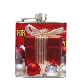 パーソナライズフェスティバルビニール包まれた – クリスマスフラスコ フラスク