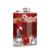 パーソナライズフェスティバルビニール包まれた – クリスマスフラスコ フラスク (右)