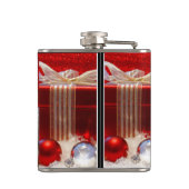 パーソナライズフェスティバルビニール包まれた – クリスマスフラスコ フラスク (裏面)