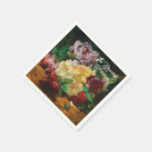 パーソナライズフランスのヴィンテージジョルジュジャンニンバラ スタンダードカクテルナプキン (角)