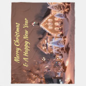 パーソナライズフリースブランケット屋外クリスマスシーン フリースブランケット (正面)