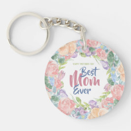 パーソナライズフローラ水の色マザーの日 キーホルダー