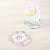 パーソナライズフローラ水の色マザーの日 コースター (側面)