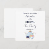 パーソナライズブライダルシャワーティーパーティー 招待状 (正面/裏面)