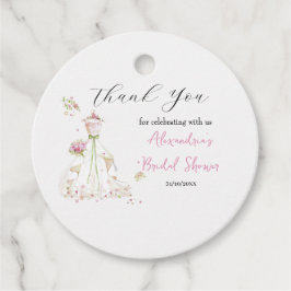 パーソナライズブライダルシャワードレスサンキュー フェイバータグ