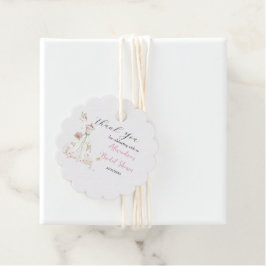 パーソナライズブライダルシャワードレスサンキュー フェイバータグ