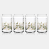 パーソナライズブライダルシャワーホワイトローズ ガラス缶 (左)