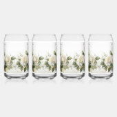 パーソナライズブライダルシャワーホワイトローズ ガラス缶 (左)