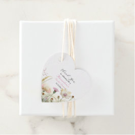 パーソナライズブライダルシャワー野生の花ありがとう フェイバータグ