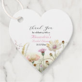 パーソナライズブライダルシャワー野生の花ありがとう フェイバータグ (正面)