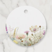 パーソナライズブライダルシャワー野生の花ありがとう フェイバータグ (裏面)