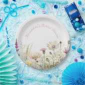 パーソナライズブライダルシャワー野生の花 ペーパープレート (パーティー)