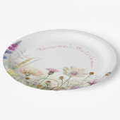 パーソナライズブライダルシャワー野生の花 ペーパープレート (アングル)