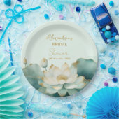 パーソナライズブライダルシャワーLotus金ゴールド ペーパープレート (パーティー)