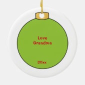 パーソナライズブルネットガール小妖精や小人 セラミックオーナメント (裏面)