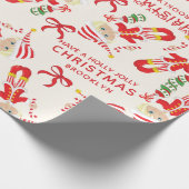 パーソナライズブロンドガール小妖精や小人 ラッピングペーパー (角)