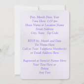 パーソナライズプリンセステーマベビーシャワー招待状 招待状 (裏面)