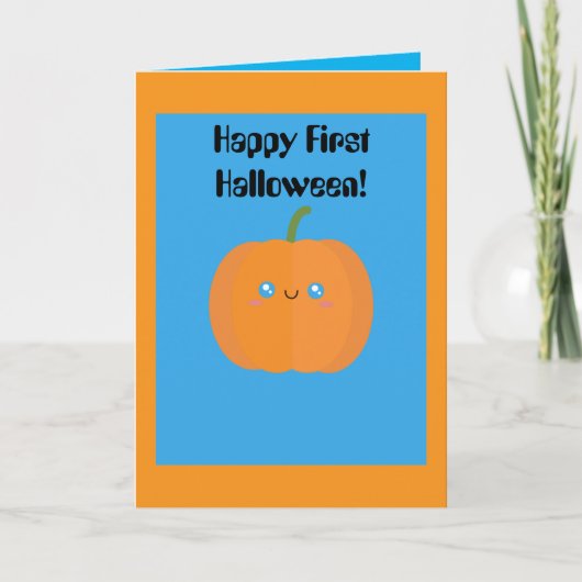 パーソナライズベビーの最初のハロウィンカード カード (正面)
