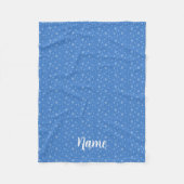 パーソナライズベビー冬の雪片ブルー フリースブランケット (正面)