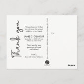 パーソナライズベビー誕生のお知らせ ポストカード (裏面)