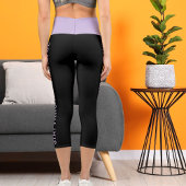 パーソナライズペットパープルブラックグランジエギーなペット カプリレギンス