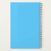 パーソナライズマンコージかわいいティール(緑がかった色)シンプルカスタム ノートブック (裏面)