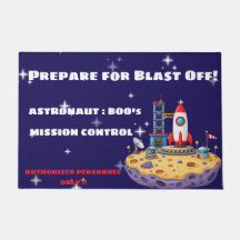 パーソナライズミッションコントロールスペースキッズラグ