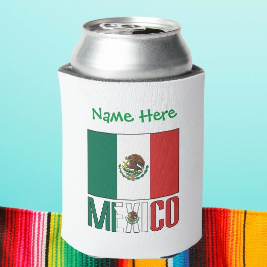 パーソナライズメキシコの旗 缶クーラー