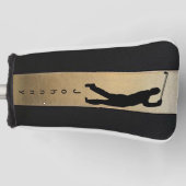 パーソナライズメンズシルエットパターゴルフヘッドカバー ゴルフヘッドカバー (正面)