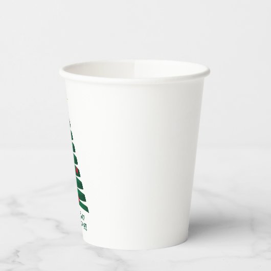 パーソナライズモダンされた"グラフィックのクリスマスツリー紙カップ 紙コップ (左)