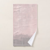 パーソナライズモダンアートスタイルライトピンクグレー バスタオルセット (ハンドタオル)