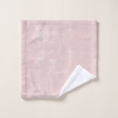 パーソナライズモダンアートスタイルライトピンクグレー バスタオルセット (ウォッシュタオル)