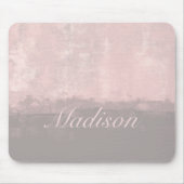 パーソナライズモダンアートスタイルライトピンクグレー マウスパッド (正面)
