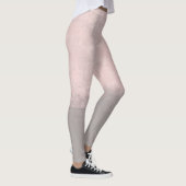パーソナライズモダンアートスタイルライトピンクグレー レギンス (右)