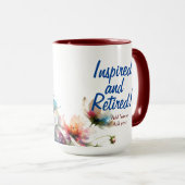 パーソナライズモダンインスパイアおよびギフ退職したト マグカップ (正面右)