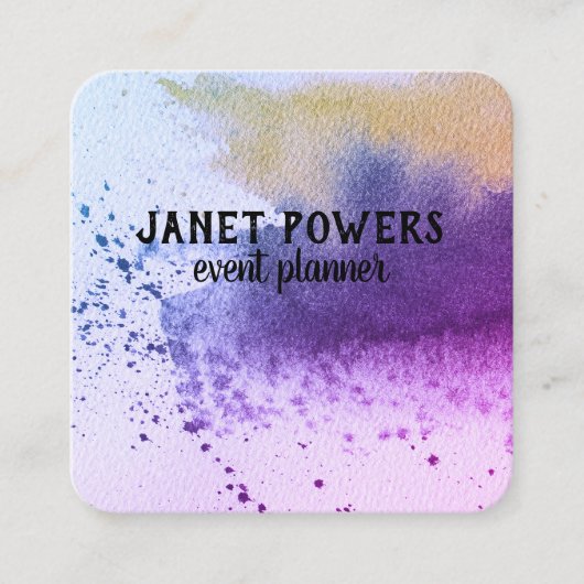 パーソナライズモダンカスタムする名刺 スクエア名刺 (正面)