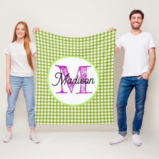 パーソナライズモノグラムのフリースブランケット フリースブランケット (インサイチュ)