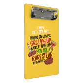 パーソナライズユーモアグリルシェフパパ ミニクリップボード (アングル)